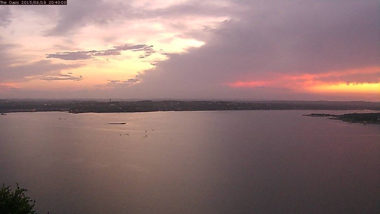 Lake Travis webcam, June 18, 2015 7:45 PM CT