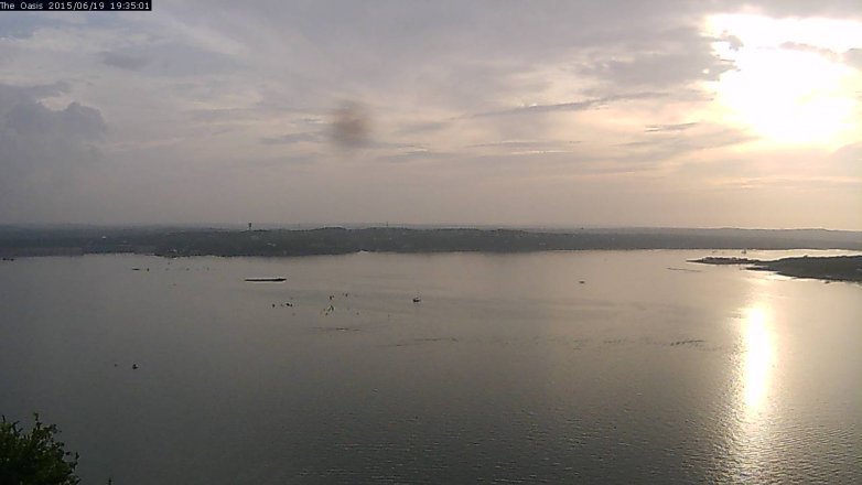 Lake Travis webcam, June 19, 2015 6:40 PM CT