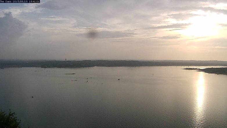 Lake Travis webcam, June 19, 2015 6:45 PM CT