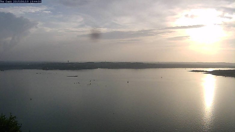 Lake Travis webcam, June 19, 2015 6:50 PM CT