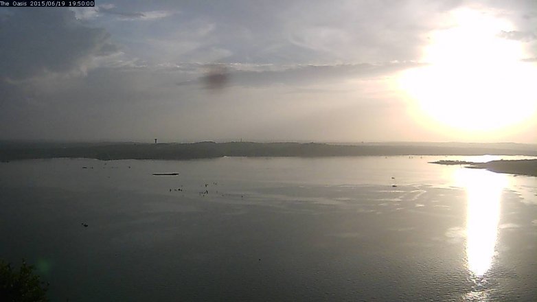 Lake Travis webcam, June 19, 2015 6:55 PM CT