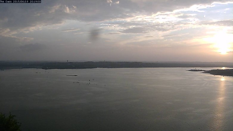Lake Travis webcam, June 19, 2015 7:25 PM CT