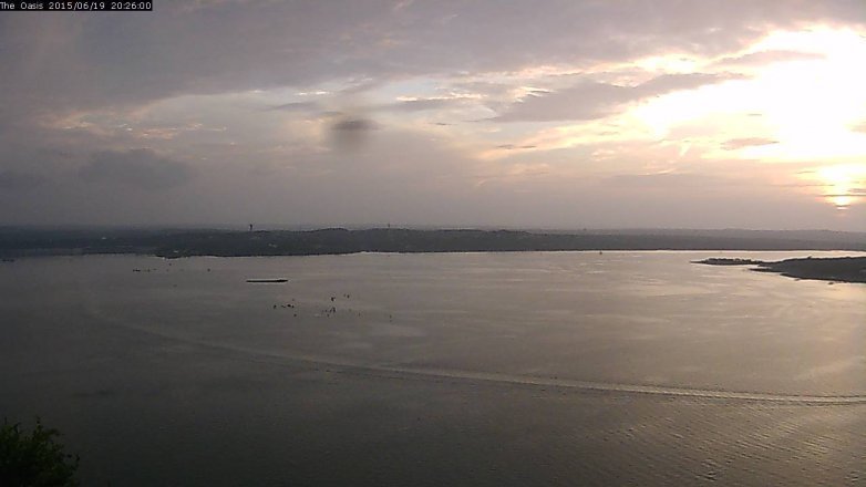 Lake Travis webcam, June 19, 2015 7:35 PM CT