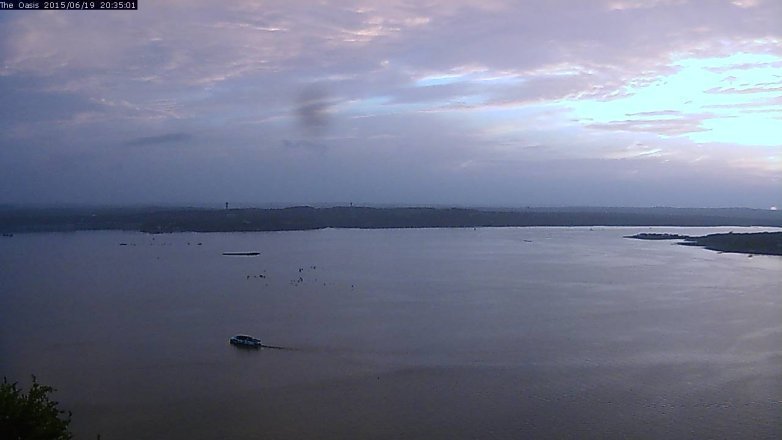 Lake Travis webcam, June 19, 2015 7:40 PM CT