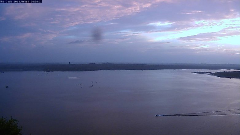 Lake Travis webcam, June 19, 2015 7:45 PM CT