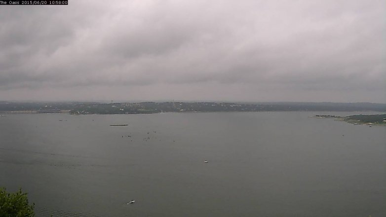Lake Travis webcam, June 20, 2015 10:05 AM CT