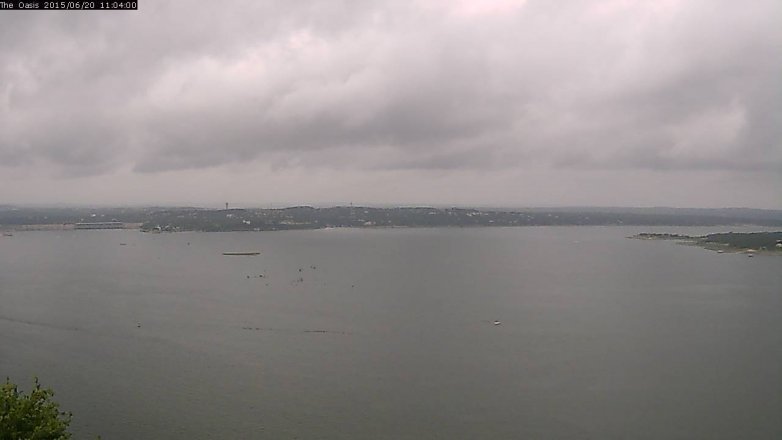 Lake Travis webcam, June 20, 2015 10:10 AM CT