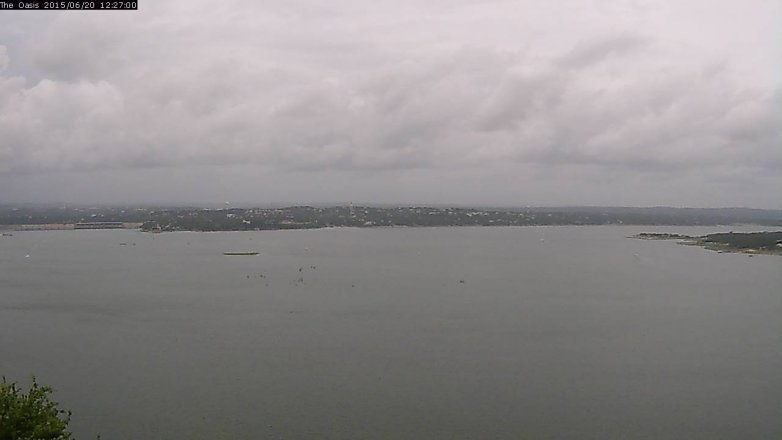 Lake Travis webcam, June 20, 2015 11:35 AM CT