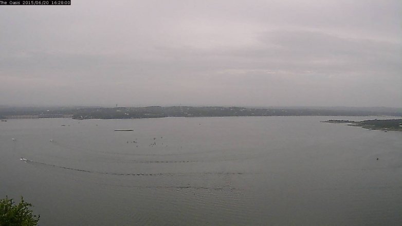 Lake Travis webcam, June 20, 2015 3:35 PM CT