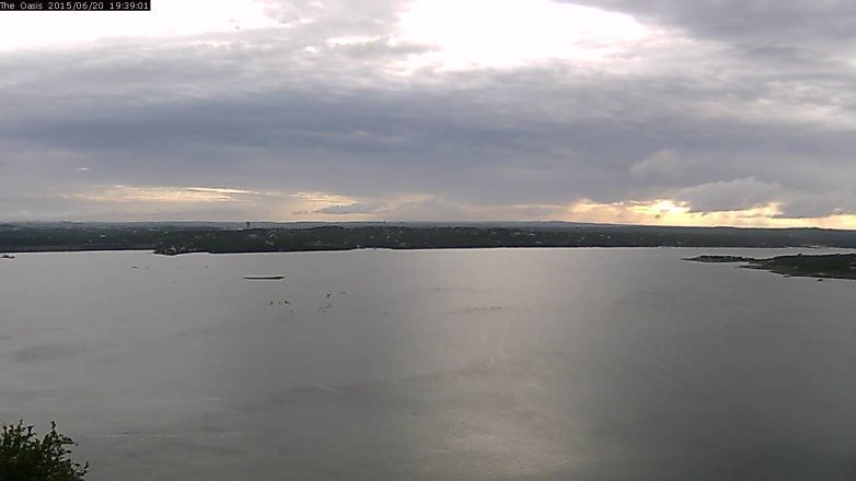 Lake Travis webcam, June 20, 2015 6:45 PM CT
