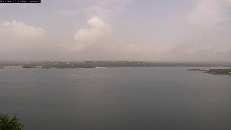Lake Travis webcam, June 21, 2015 9:00 AM CT