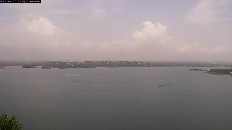 Lake Travis webcam, June 21, 2015 9:05 AM CT