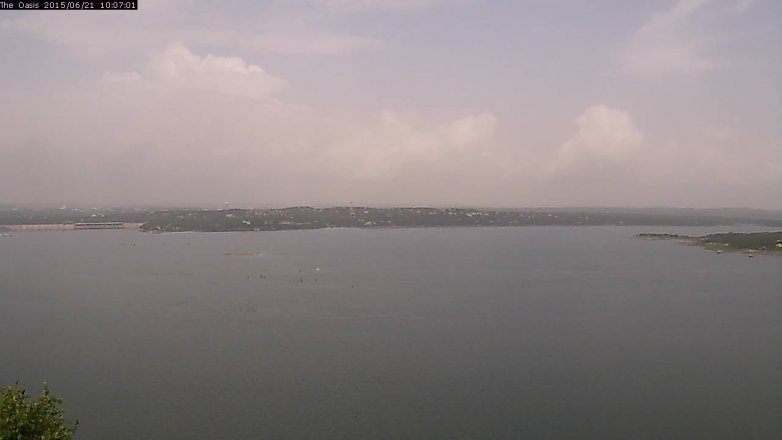 Lake Travis webcam, June 21, 2015 9:15 AM CT