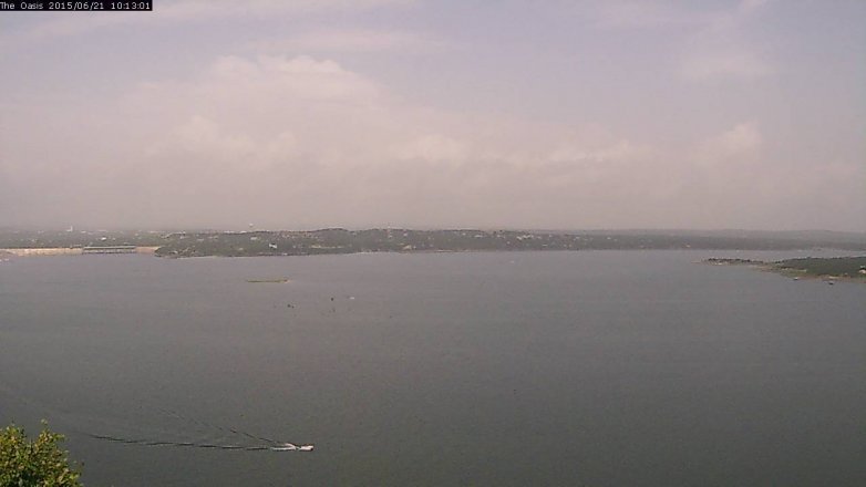 Lake Travis webcam, June 21, 2015 9:20 AM CT