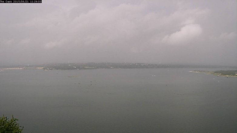 Lake Travis webcam, June 21, 2015 10:35 AM CT