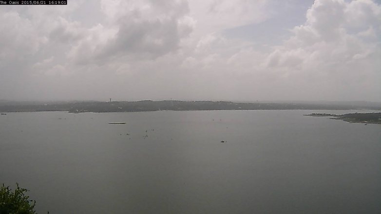 Lake Travis webcam, June 21, 2015 3:25 PM CT