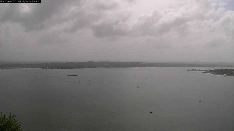 Lake Travis webcam, June 21, 2015 3:40 PM CT