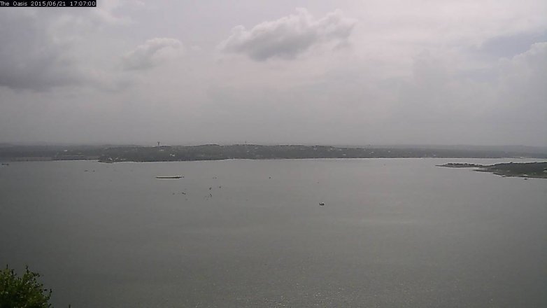 Lake Travis webcam, June 21, 2015 4:15 PM CT