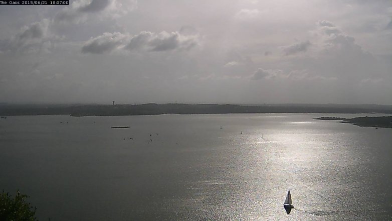 Lake Travis webcam, June 21, 2015 5:15 PM CT