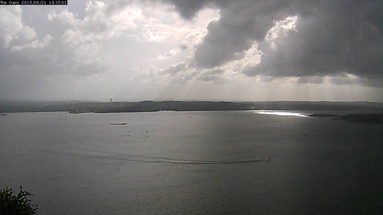 Lake Travis webcam, June 21, 2015 5:40 PM CT