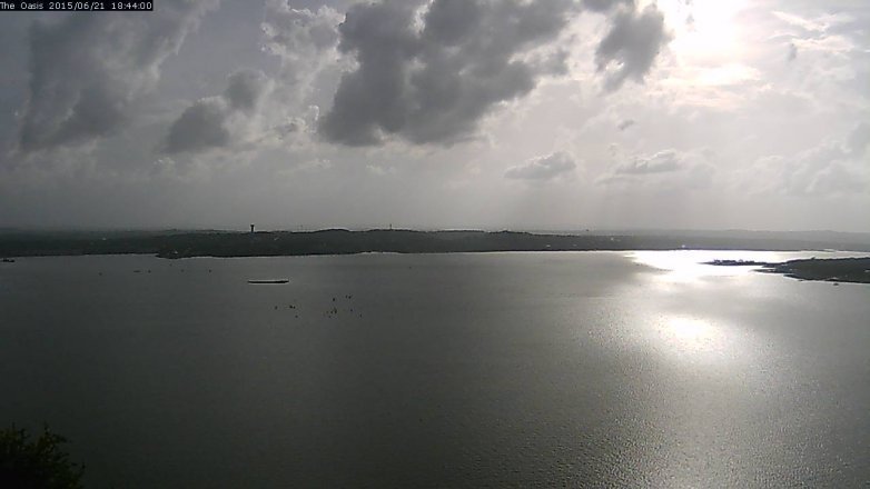 Lake Travis webcam, June 21, 2015 5:50 PM CT
