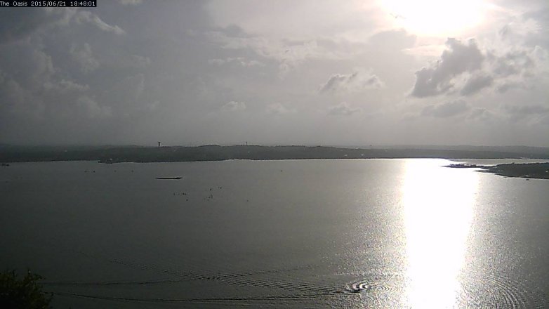 Lake Travis webcam, June 21, 2015 5:55 PM CT