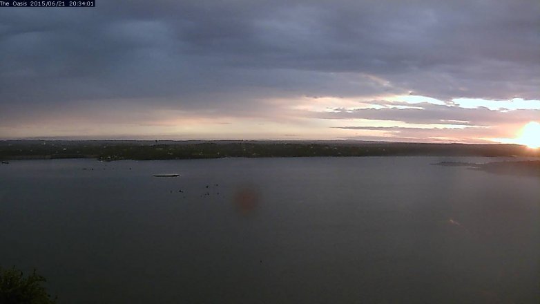 Lake Travis webcam, June 21, 2015 7:40 PM CT