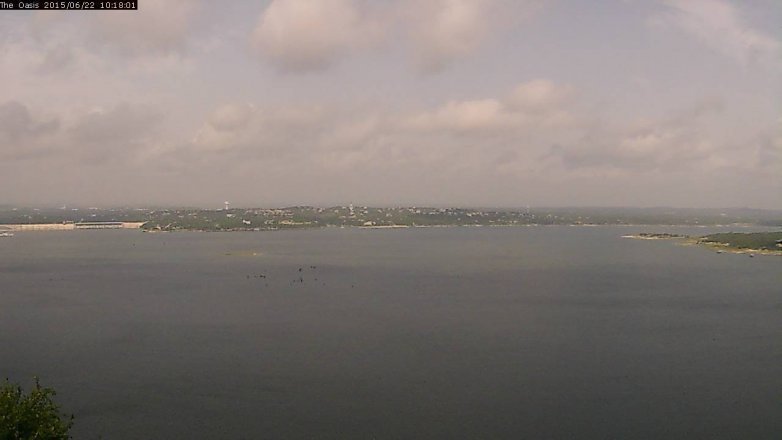 Lake Travis webcam, June 22, 2015 9:25 AM CT