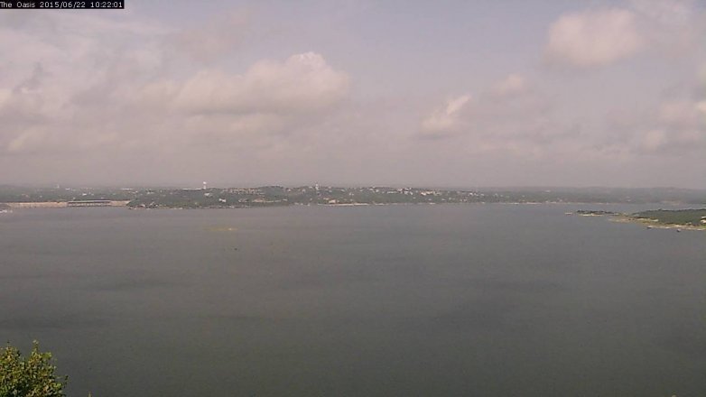 Lake Travis webcam, June 22, 2015 9:30 AM CT