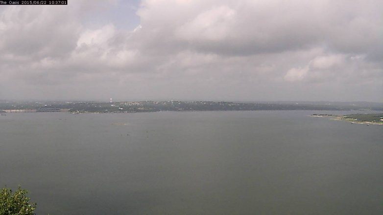 Lake Travis webcam, June 22, 2015 9:45 AM CT