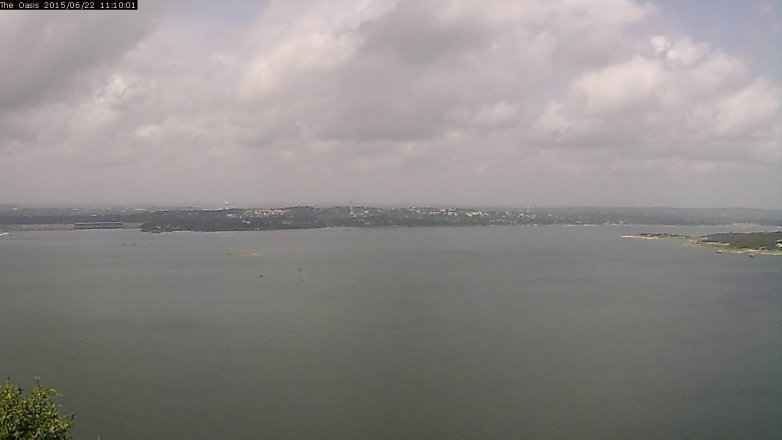 Lake Travis webcam, June 22, 2015 10:15 AM CT