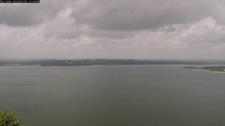 Lake Travis webcam, June 22, 2015 10:25 AM CT