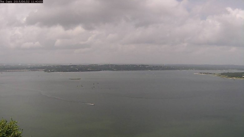 Lake Travis webcam, June 22, 2015 10:50 AM CT