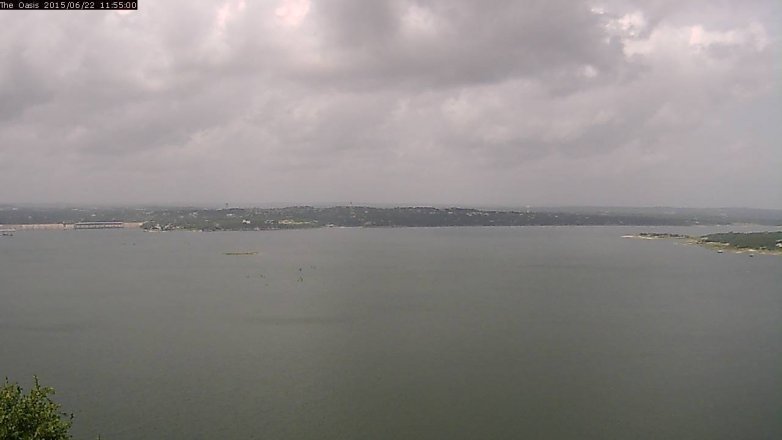 Lake Travis webcam, June 22, 2015 11:00 AM CT