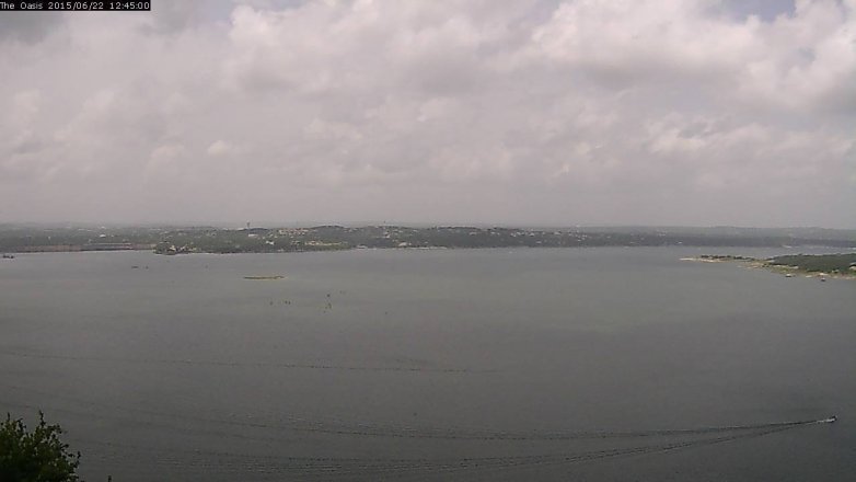 Lake Travis webcam, June 22, 2015 11:50 AM CT