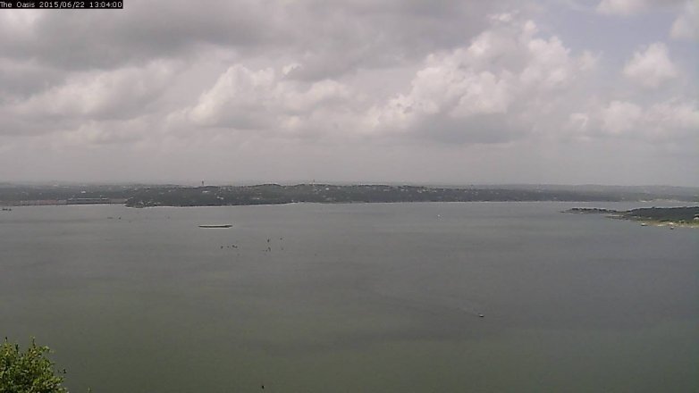 Lake Travis webcam, June 22, 2015 12:10 PM CT