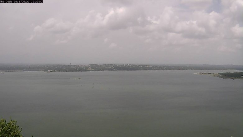 Lake Travis webcam, June 22, 2015 12:30 PM CT