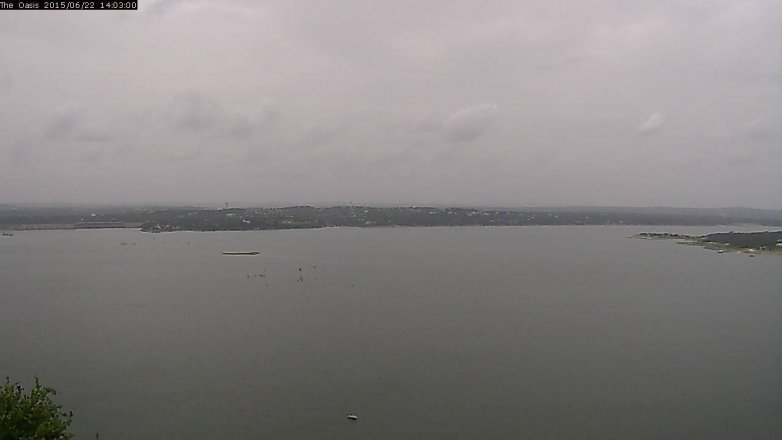 Lake Travis webcam, June 22, 2015 1:10 PM CT