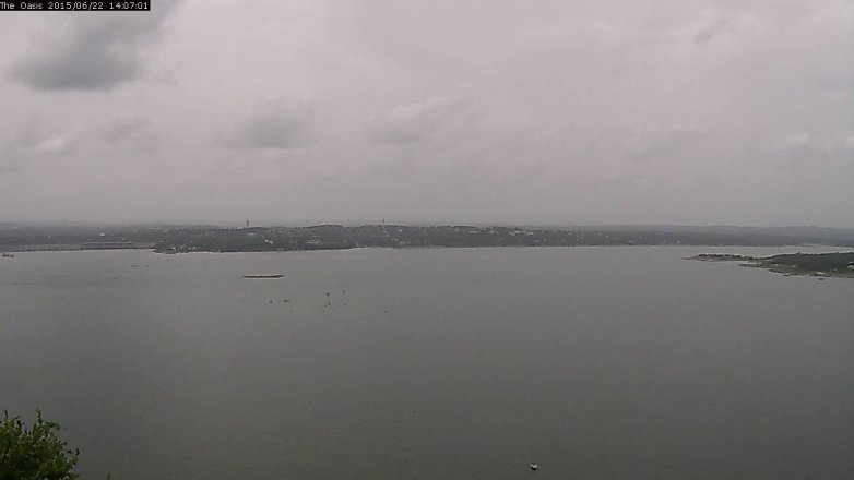 Lake Travis webcam, June 22, 2015 1:15 PM CT