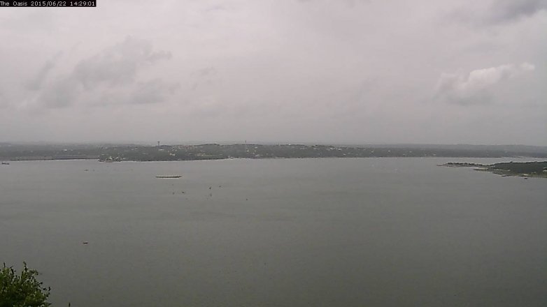 Lake Travis webcam, June 22, 2015 1:35 PM CT