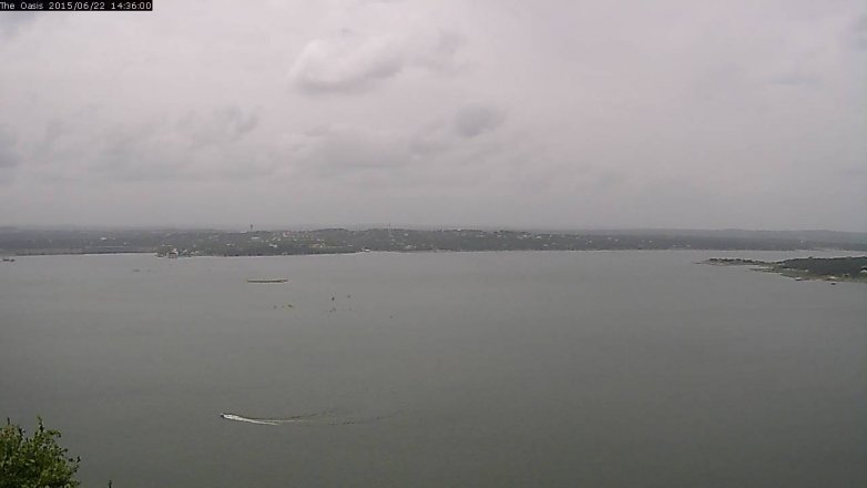 Lake Travis webcam, June 22, 2015 1:45 PM CT
