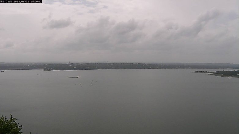 Lake Travis webcam, June 22, 2015 2:15 PM CT