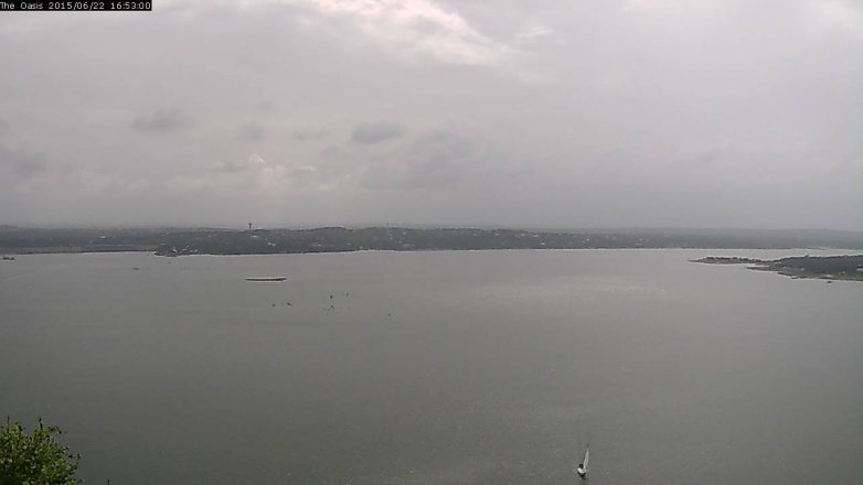 Lake Travis webcam, June 22, 2015 4:00 PM CT