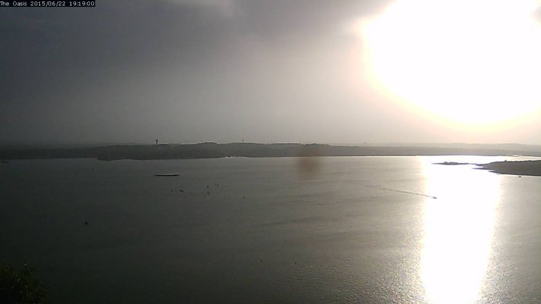 Lake Travis webcam, June 22, 2015 6:25 PM CT