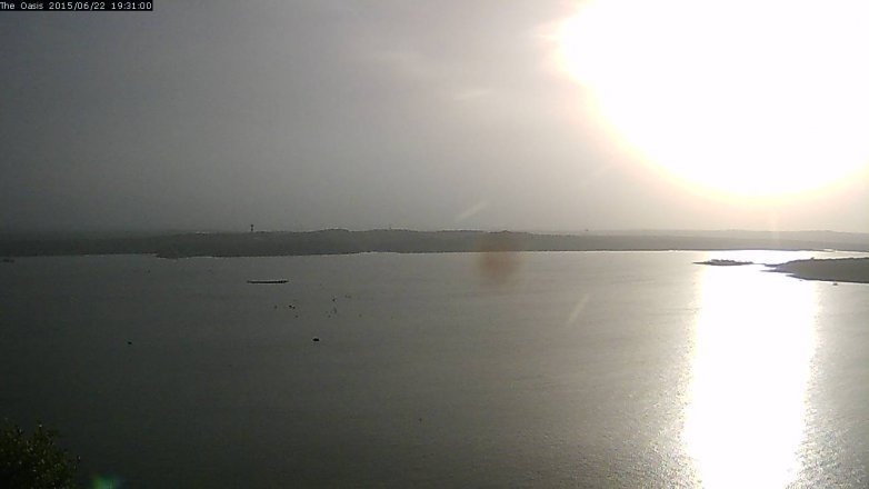 Lake Travis webcam, June 22, 2015 6:40 PM CT
