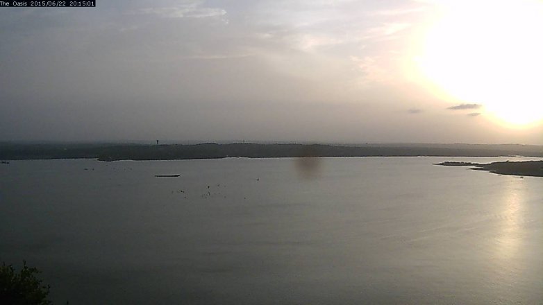 Lake Travis webcam, June 22, 2015 7:20 PM CT