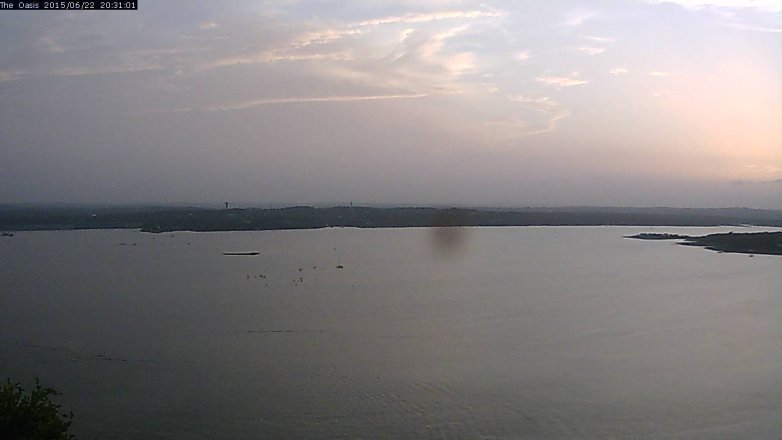 Lake Travis webcam, June 22, 2015 7:40 PM CT