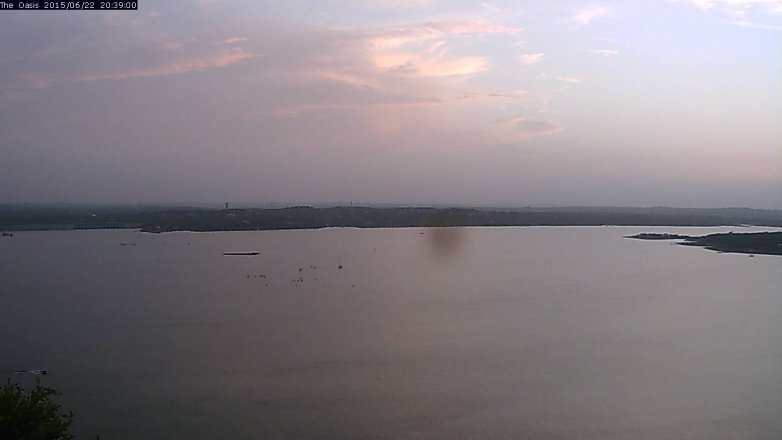 Lake Travis webcam, June 22, 2015 7:45 PM CT