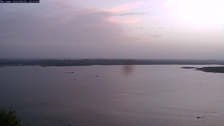Lake Travis webcam, June 22, 2015 7:55 PM CT