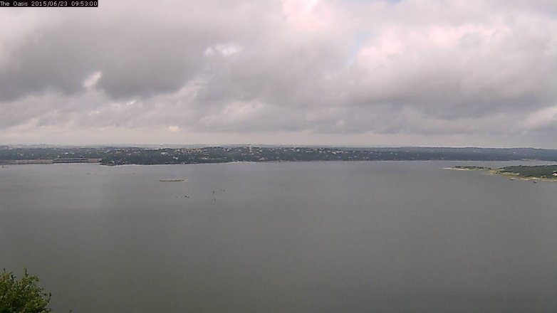 Lake Travis webcam, June 23, 2015 9:00 AM CT